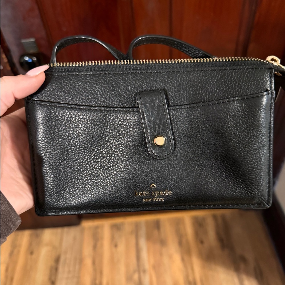 Kate Spade Black Leather Crossbody Bag